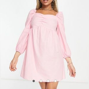 Trendyol babydoll mini dress in baby pink
